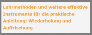 Lehrmethoden Praxisanleitung